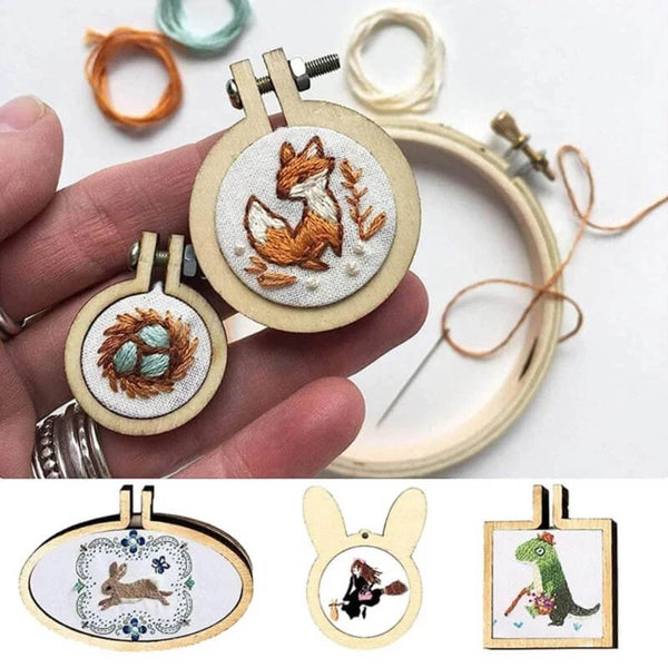 Mini Wood Embroidery Hoops