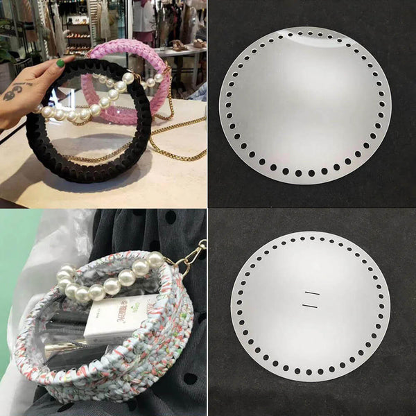 Transparent Round Basket Bottom for Handcraft