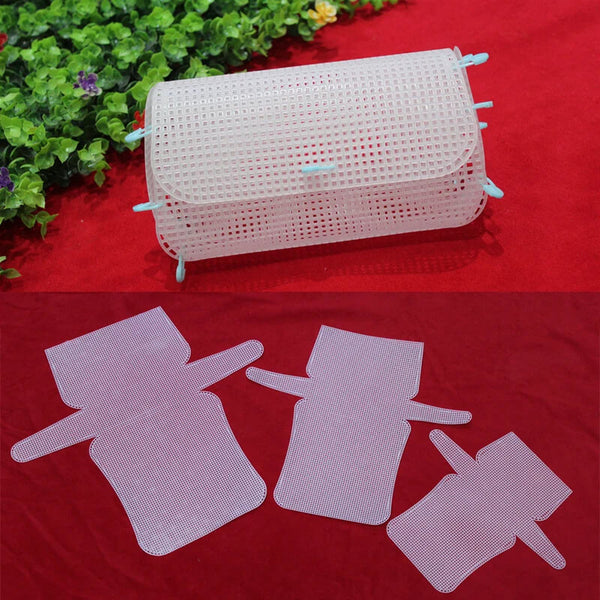 3pcs Clear Plastic Mesh Canvas Sheets