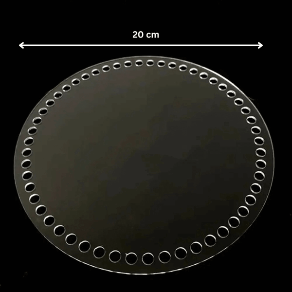Transparent Round Basket Bottom for Handcraft